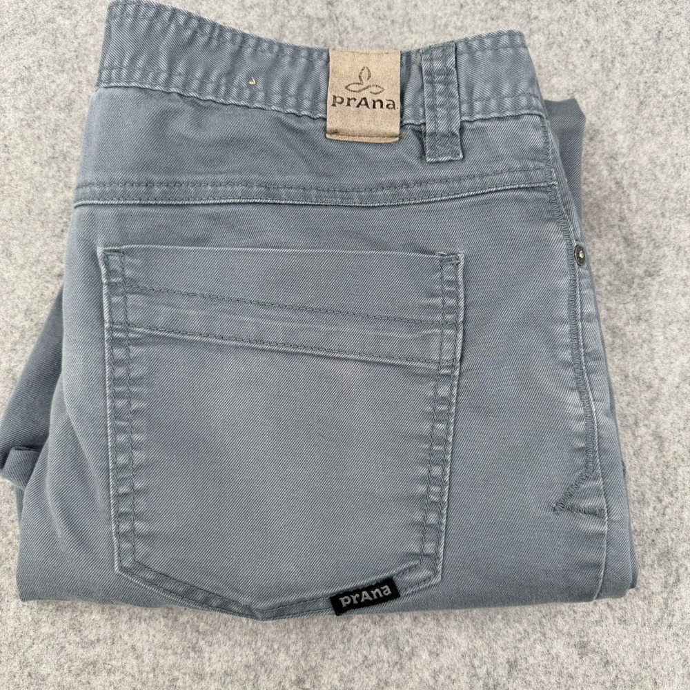 Prana Bridger Jean Men's 36x32 Slim Fit Gray Stretch Denim Pants Fit‎ 34x31